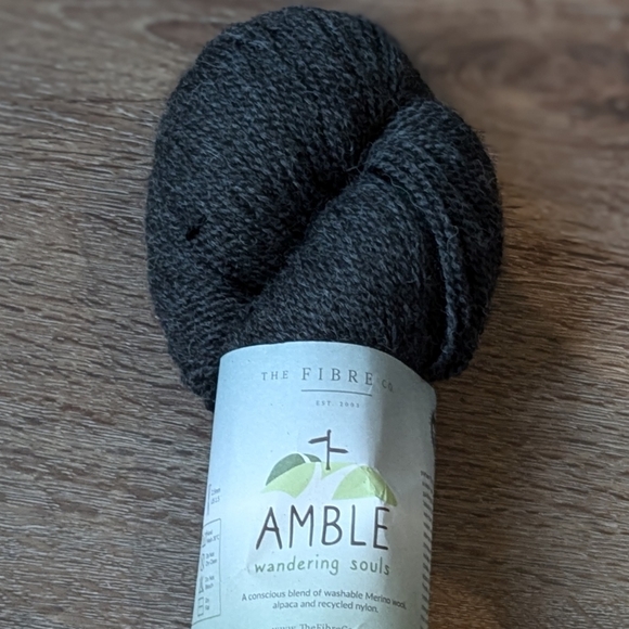 The Fiber Co Amble Wandering Souls Fingering Weight Yarn Color Saddleback Slate - Picture 3 of 5